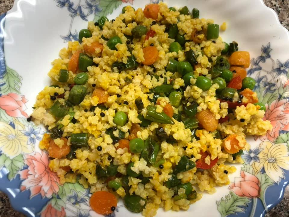 a colorful plate of pulao with indian spices